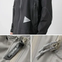 AND WANDER / 3 Layer Ultralight Rain Jacket