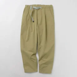 AND WANDER / Nylon Chino Tucked Tapered Pants