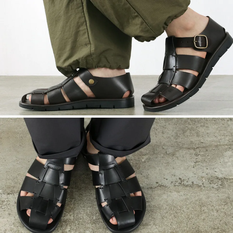 ANTICHI ROMANI / Leather Gurkha sandals