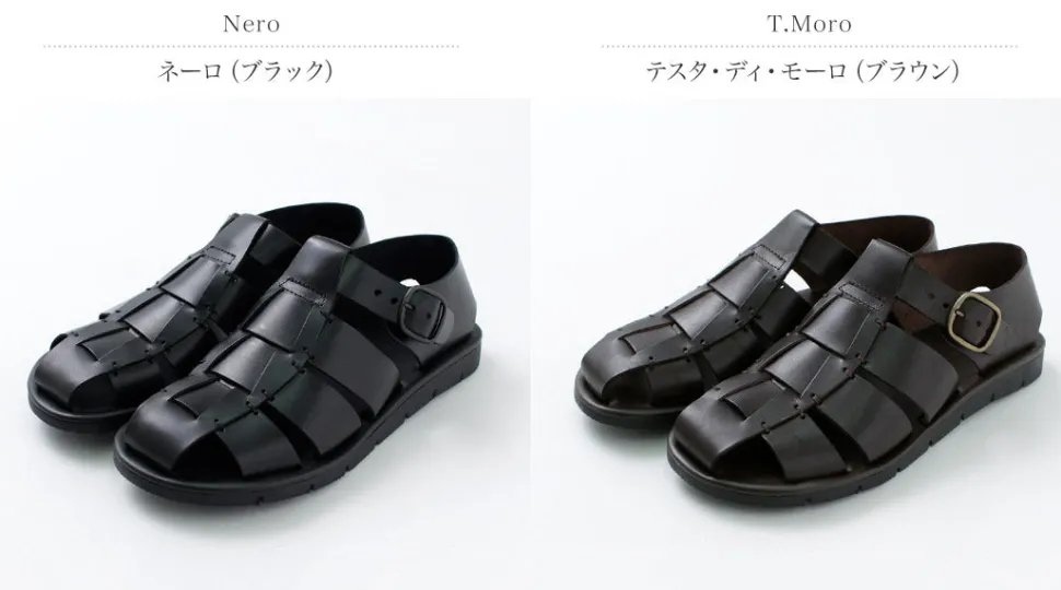ANTICHI ROMANI / Leather Gurkha sandals