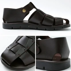 ANTICHI ROMANI / Leather Gurkha sandals