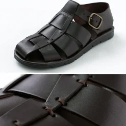 ANTICHI ROMANI / Leather Gurkha sandals