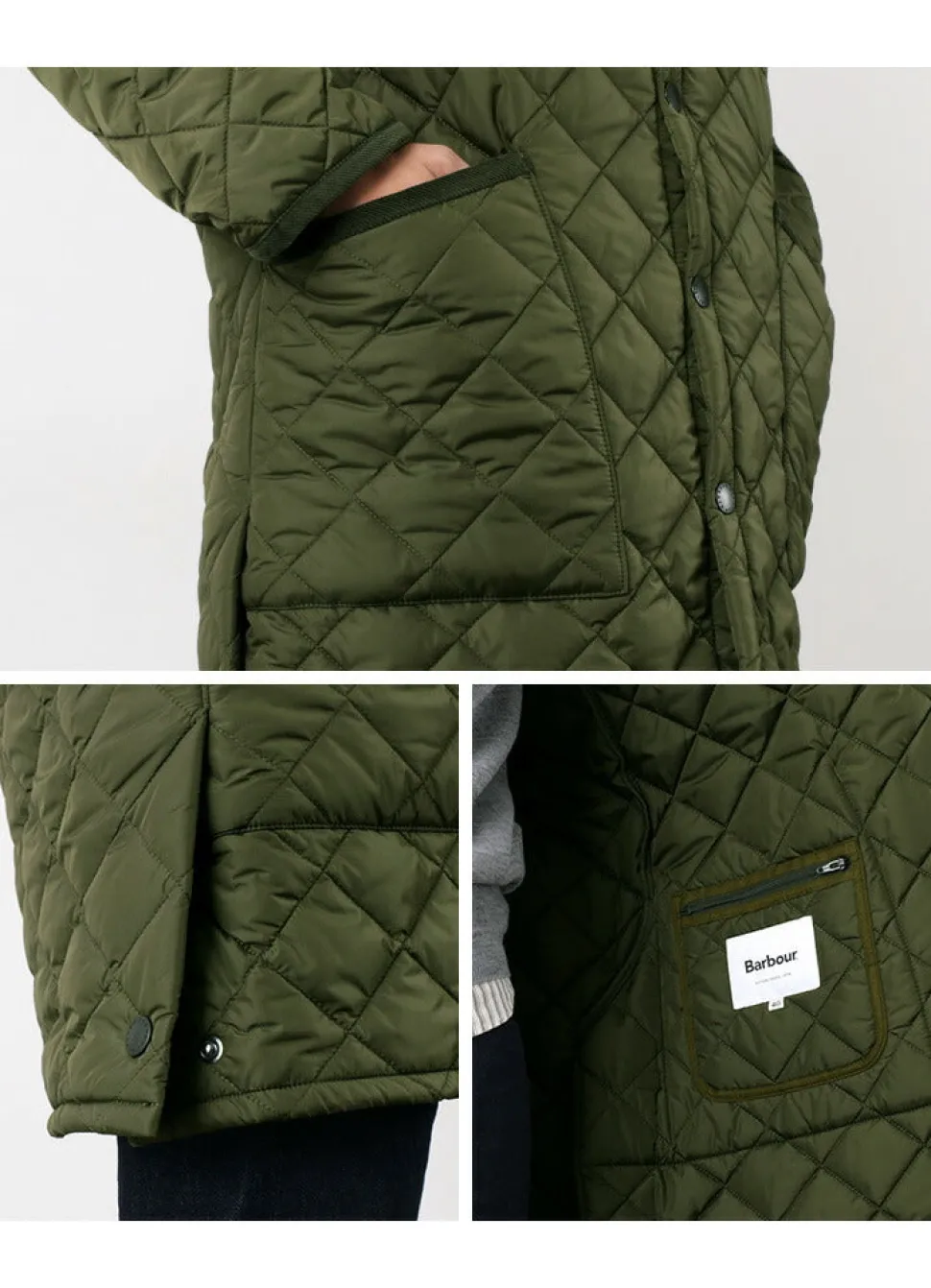 BARBOUR / Ritzdale long nylon quilted jacket