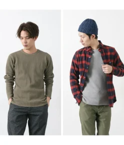 BARNS / BR-3050 Big Waffle Long Sleeve Thermal / T-shirt