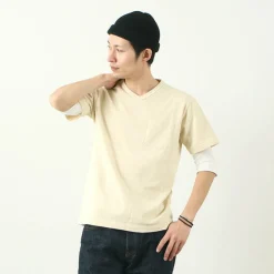 BARNS / BR-1101 Hanging jersey S/S V-neck