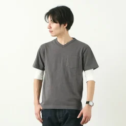 BARNS / BR-1101 Hanging jersey S/S V-neck
