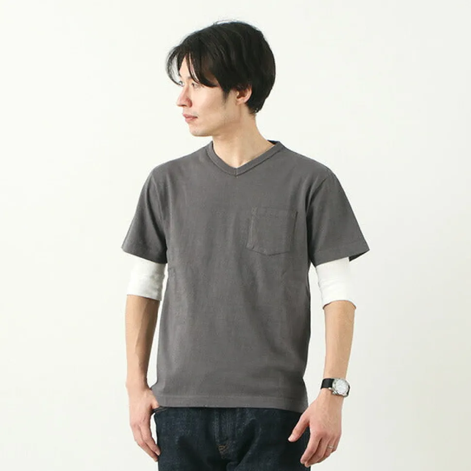 BARNS / BR-1101 Hanging jersey S/S V-neck