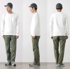BARNS / BR-1106 Jersey Crew Neck L/S Pocket T-Shirt