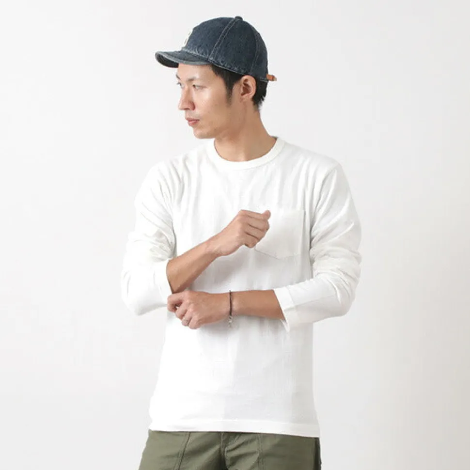 BARNS / BR-1106 Jersey Crew Neck L/S Pocket T-Shirt