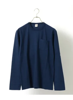 BARNS / BR-1106 Jersey Crew Neck L/S Pocket T-Shirt