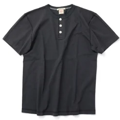 BARNS / BR-8146 Knitsted Henley Neck Short Sleeve Crew Neck T-Shirt