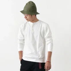 BARNS / COZUN Knit Vintage Long Sleeve Henry Neck T-Shirt
