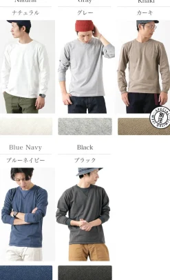 BARNS / COZUN Knit Vintage Long Sleeve Crew Neck T-Shirt