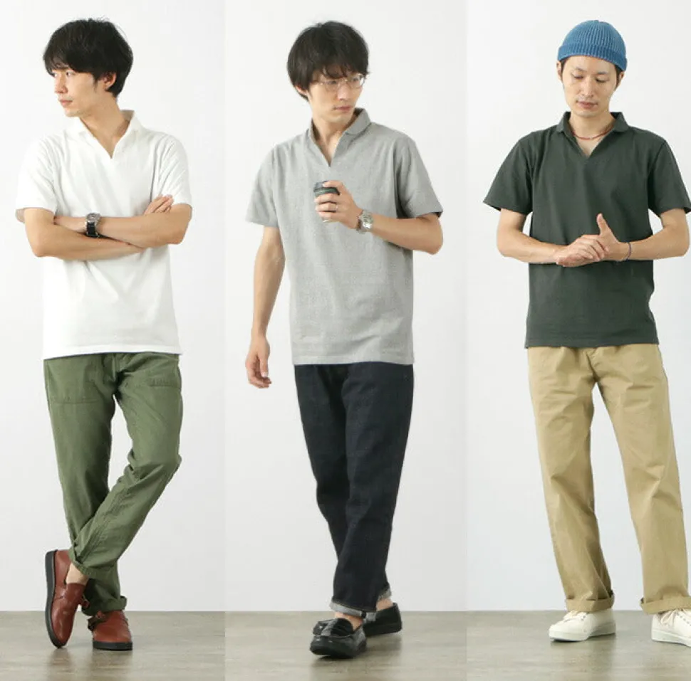 BARNS / Cozun Knit Vintage Skipper Polo Shirt