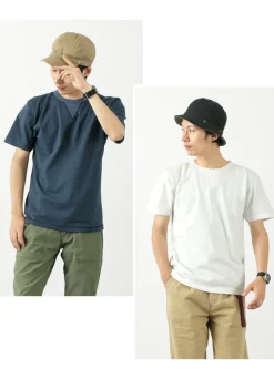 BARNS / Cozun knitted vintage gusset short sleeve crew neck T-shirt