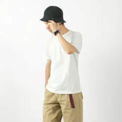 BARNS / Cozun knitted vintage gusset short sleeve crew neck T-shirt