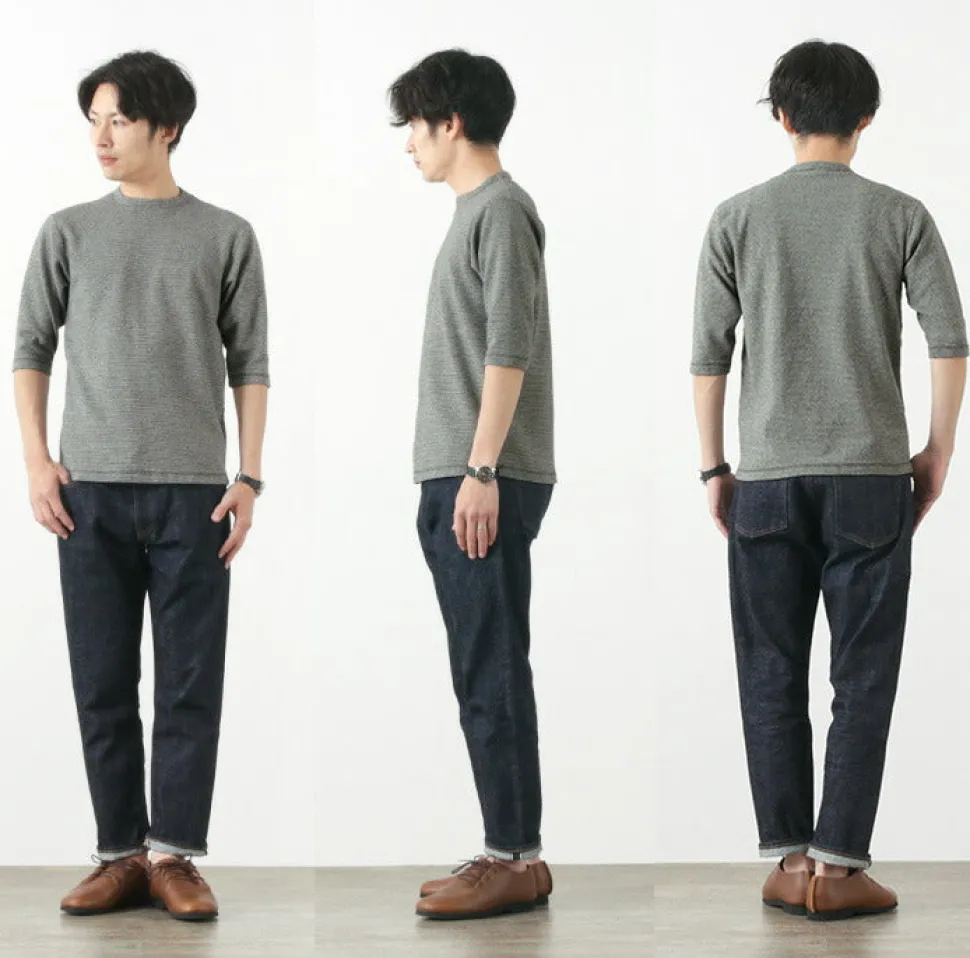 BARNS / Heavy spun milled fabric 6.5/10 sleeve T-shirt