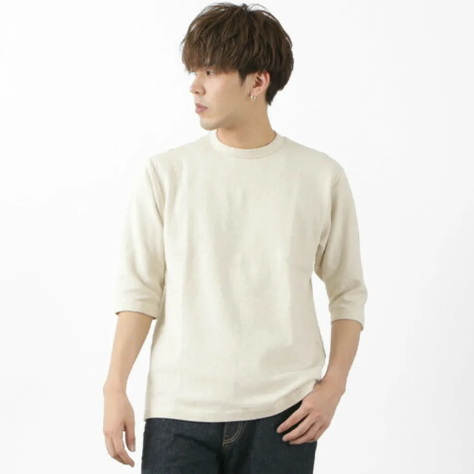BARNS / Heavy spun milled fabric 6.5/10 sleeve T-shirt
