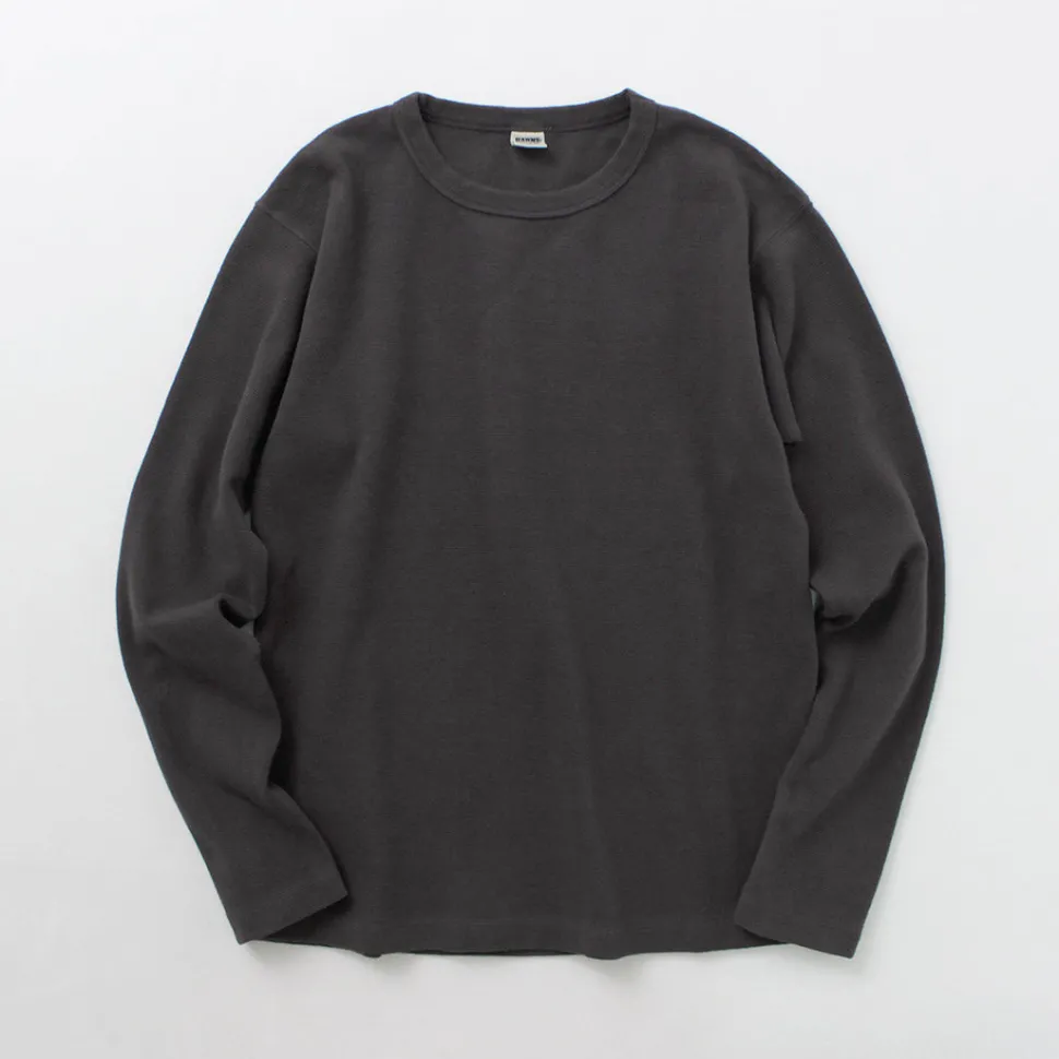 BARNS / Heavy Spun Milled Fabric Long Sleeve T-Shirt