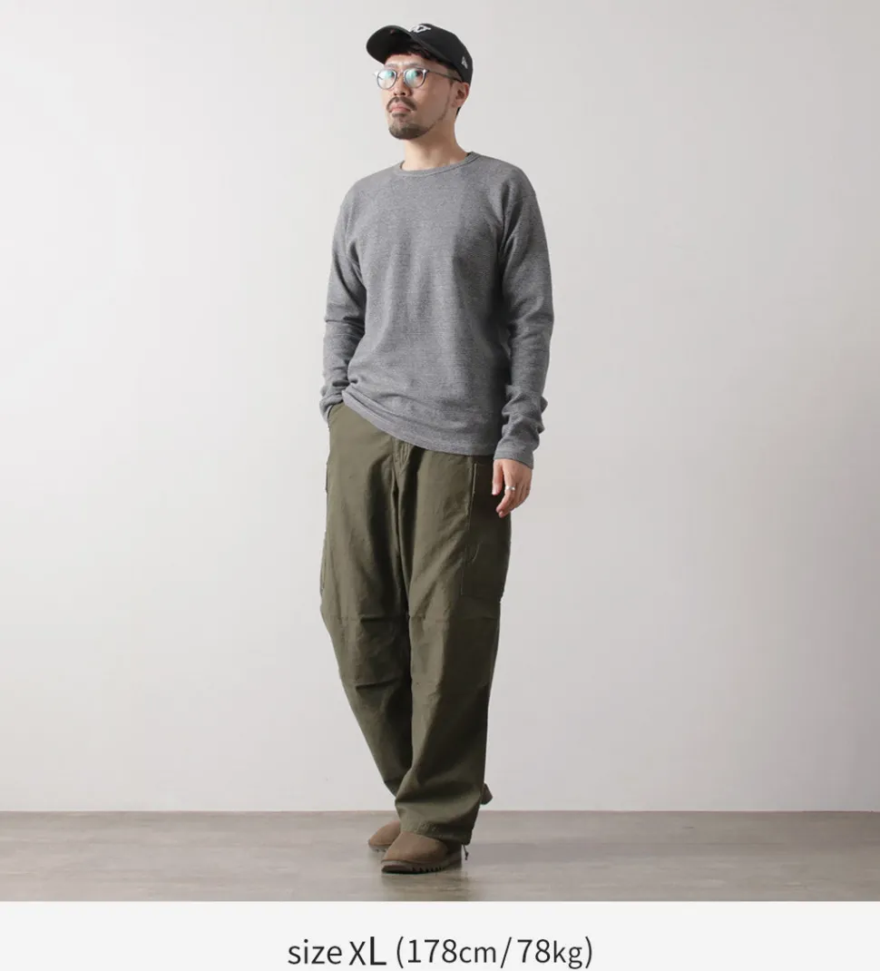 BARNS / Heavy Spun Milled Fabric Long Sleeve T-Shirt