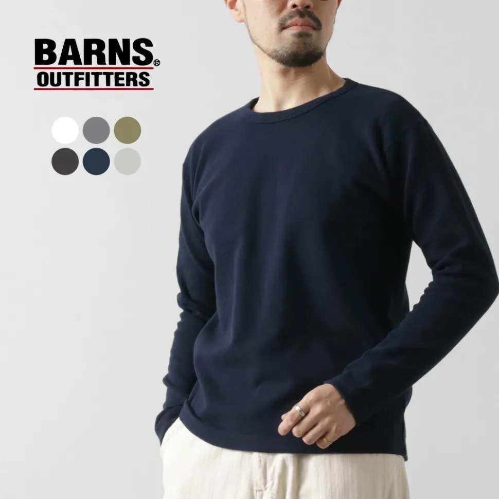 BARNS / Heavy Spun Milled Fabric Long Sleeve T-Shirt