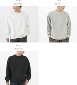 BARNS / Loopwheel wide crew sweatshirt
