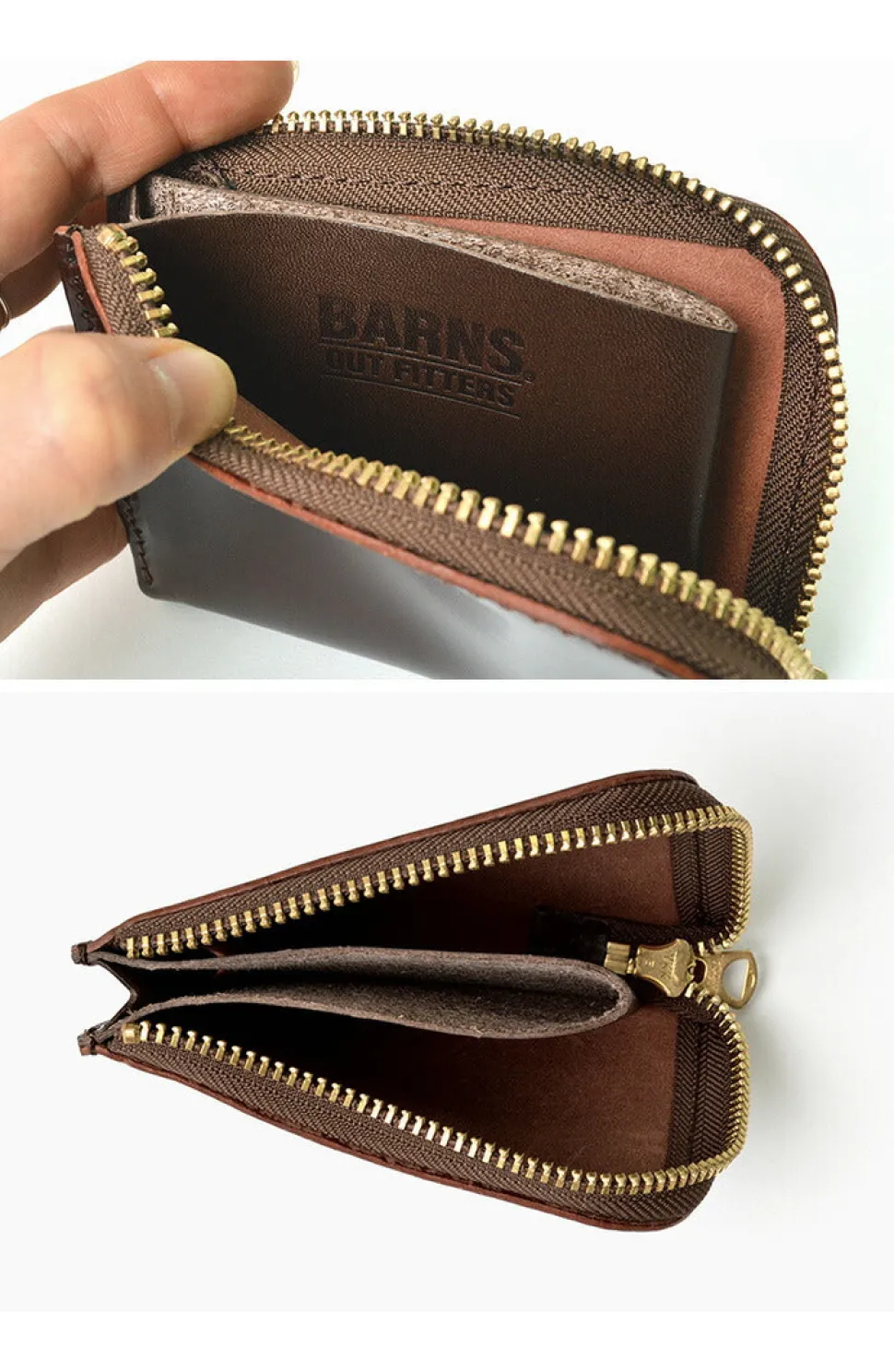 BARNS / L-shaped zipper mini wallet