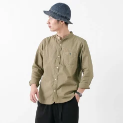 BARNS / Ox Band Collar Shirt
