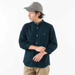 BARNS / Ox Band Collar Shirt