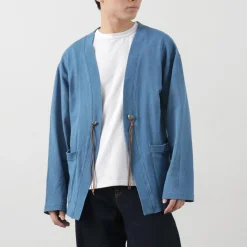 BARNS / Relaxed Fit Indigo Cardigan
