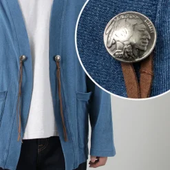 BARNS / Relaxed Fit Indigo Cardigan