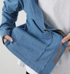 BARNS / Relaxed Fit Indigo Cardigan