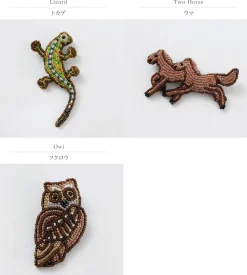BEADED ACCESSORIES / Beaded pin badge L