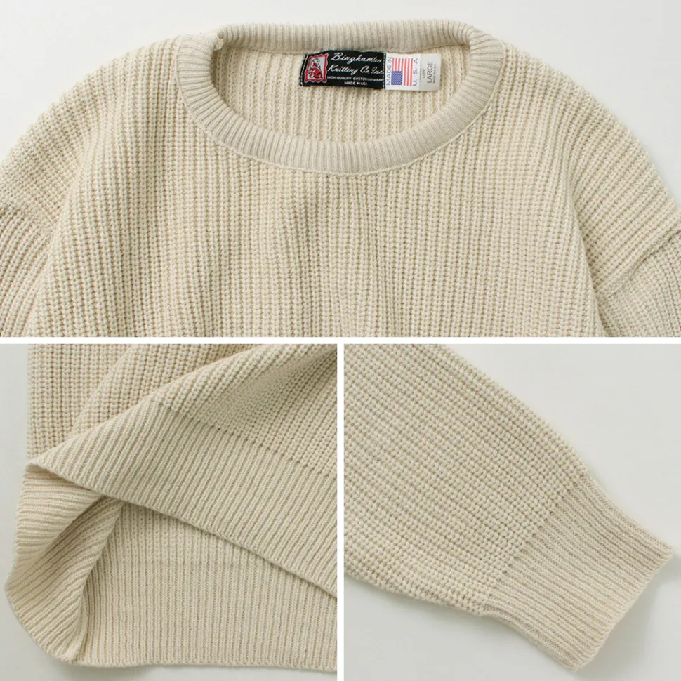 BINGHAMTON KNITTING COMPANY / Shaker Crew Knit