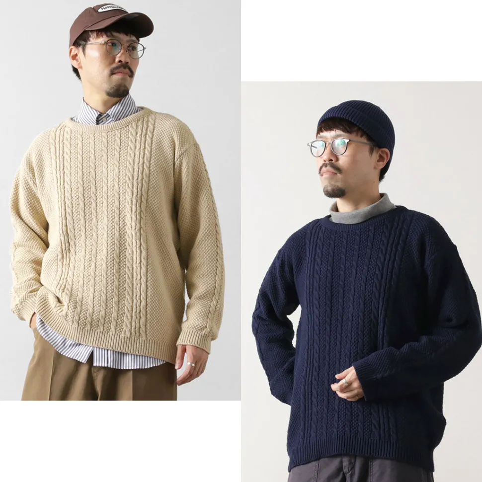 BINGHAMTON KNITTING COMPANY / Fisherman Pullover Cotton Knit