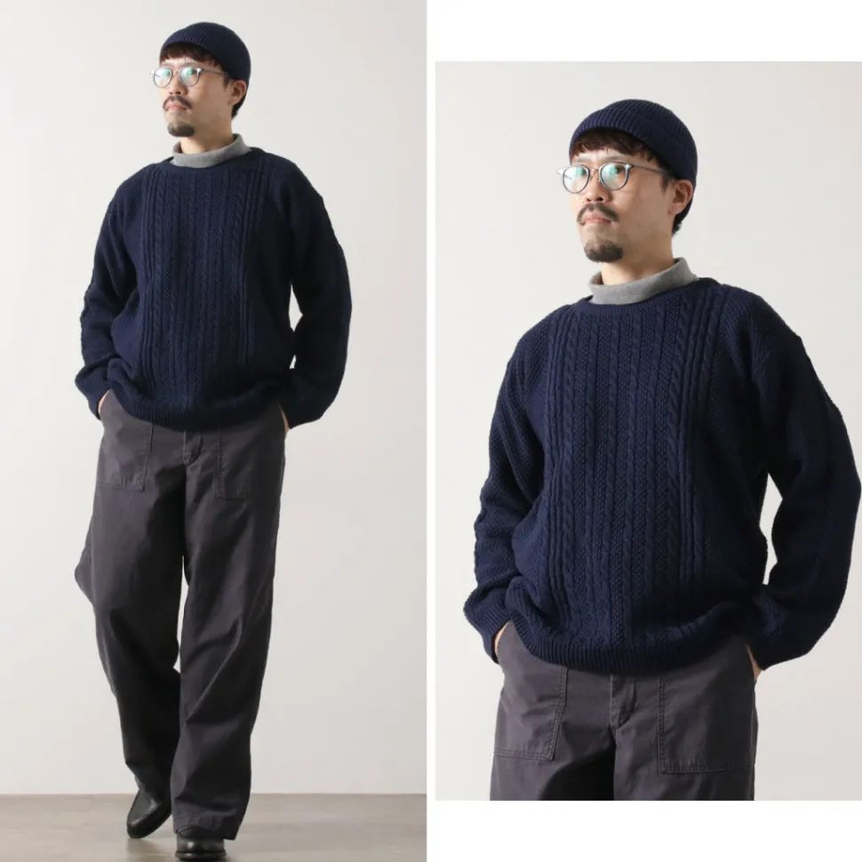 BINGHAMTON KNITTING COMPANY / Fisherman Pullover Cotton Knit