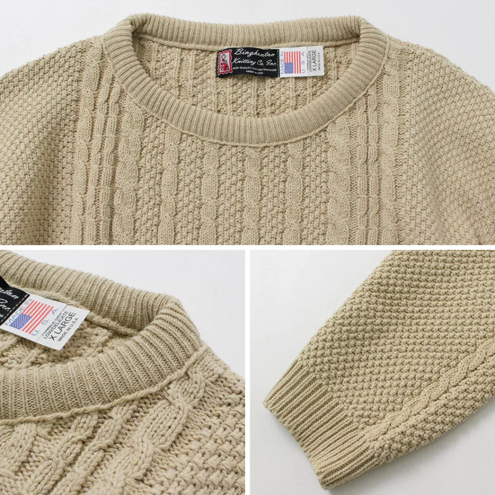 BINGHAMTON KNITTING COMPANY / Fisherman Pullover Cotton Knit