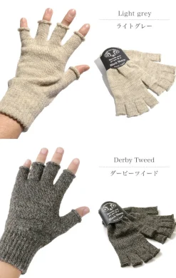 BLACK SHEEP / Fingerless knit gloves