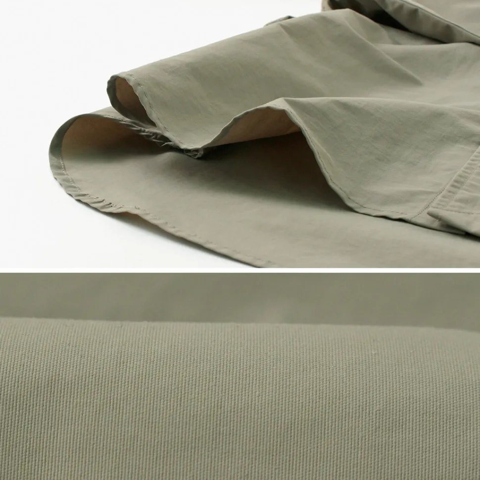 BURLAP OUTFITTER / 7/10 Sleeve Band Collar Shirt