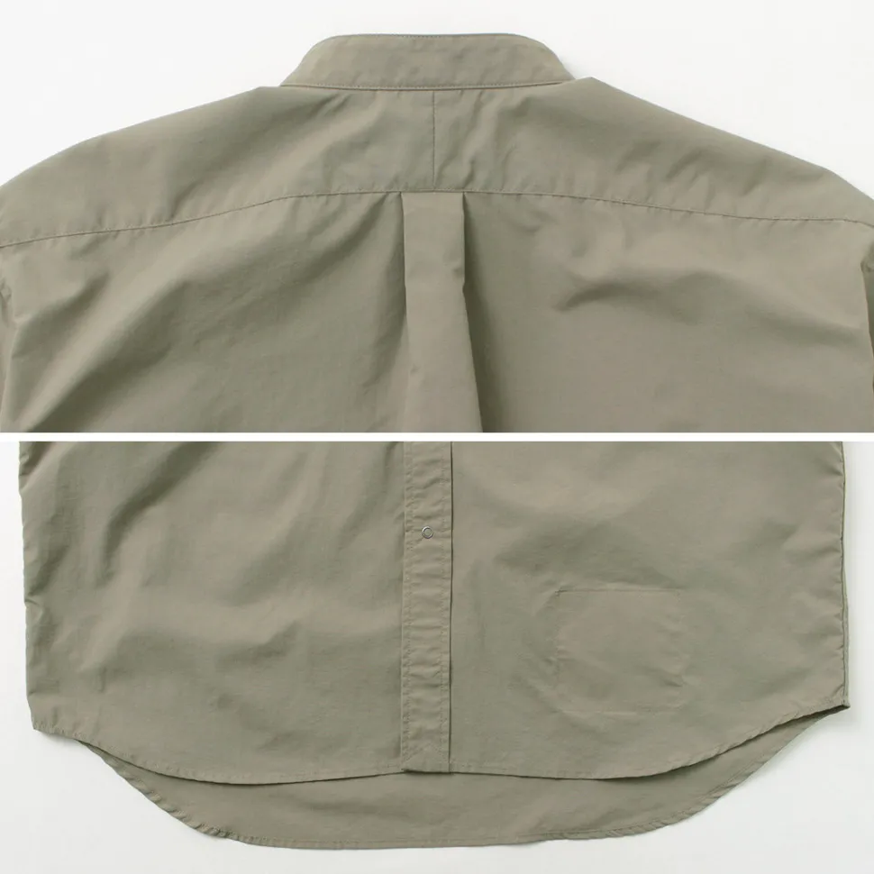 BURLAP OUTFITTER / 7/10 Sleeve Band Collar Shirt