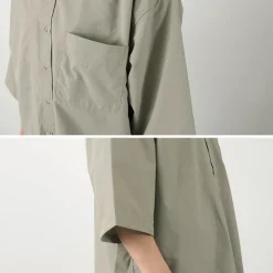 BURLAP OUTFITTER / 7/10 Sleeve Band Collar Shirt