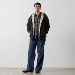 BURLAP OUTFITTER / Grid Fleece Lined Zip Hoodie