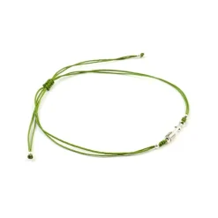 CHALISA T.. / Arrow Silver Notched Cord Anklet