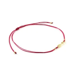 CHALISA T.. / Arrow Silver Notched Cord Anklet
