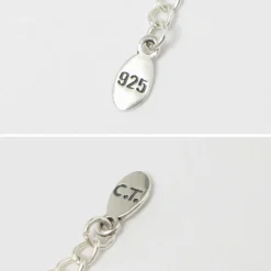 CHALISA T.. / Black onyx beads silver ball chain necklace 925 silver