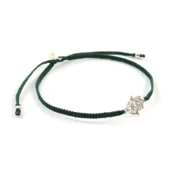 CHALISA T.. / Hamsa Hand Notched Cord Anklet