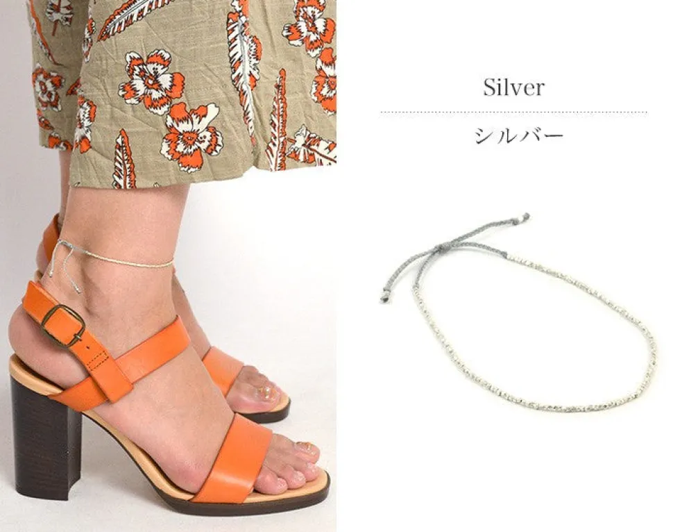 CHALISA T.. / Karen Silver Beads Single Cord Anklet
