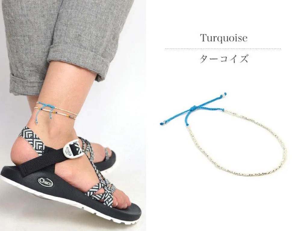 CHALISA T.. / Karen Silver Beads Single Cord Anklet