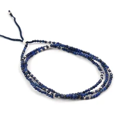 CHALISA T.. / Lapis lazuli 2mm cut beads 2 way accessory necklace / bracelet
