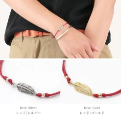 CHALISA T.. / Mini Feather Notched Cord Bracelet